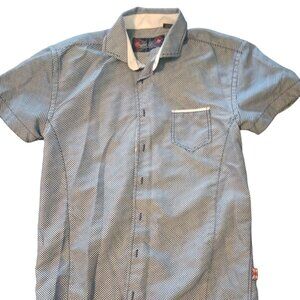 Pattern button down men shirt